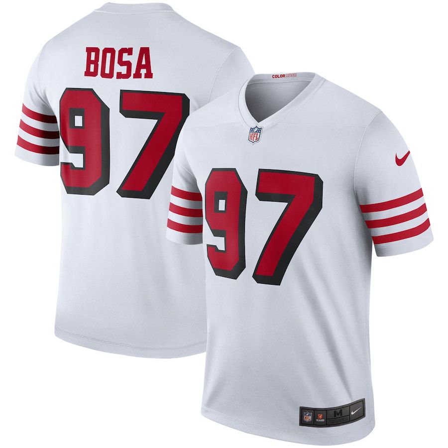 Men San Francisco 49ers 97 Nick Bosa Nike White Color Rush Legend NFL Jersey